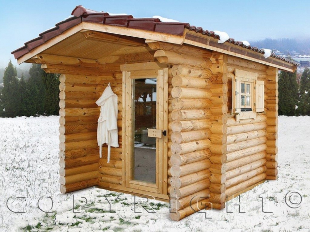 Finnische Sauna mit Holzqualität aus ökologischem Holz